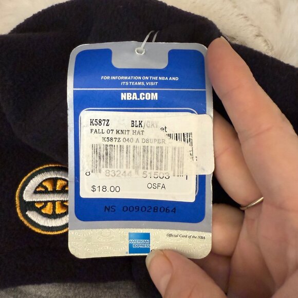 NWT Adidas NBA Seattle SuperSonics Black Fleece Knit Hat OSFA - Picture 4 of 4